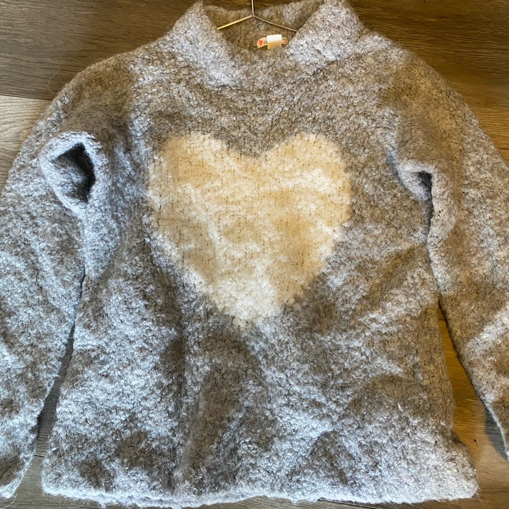 Crewcuts Girls Grey Sweater with heart